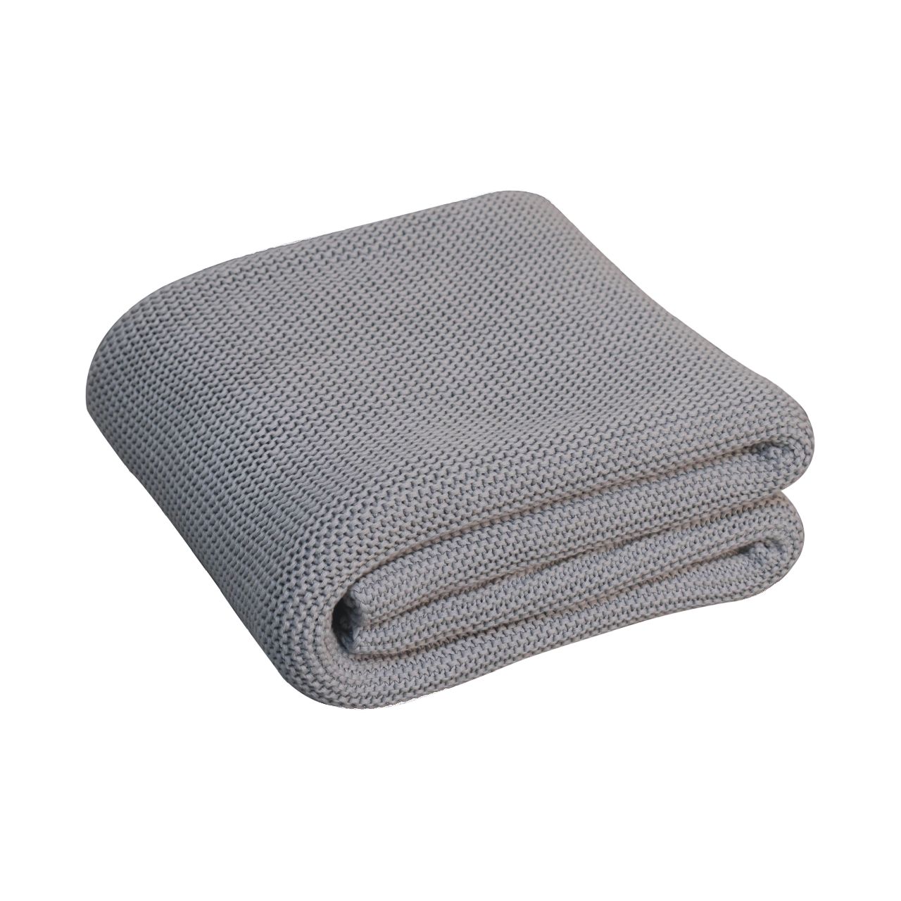 Double Grey Knitted Throw