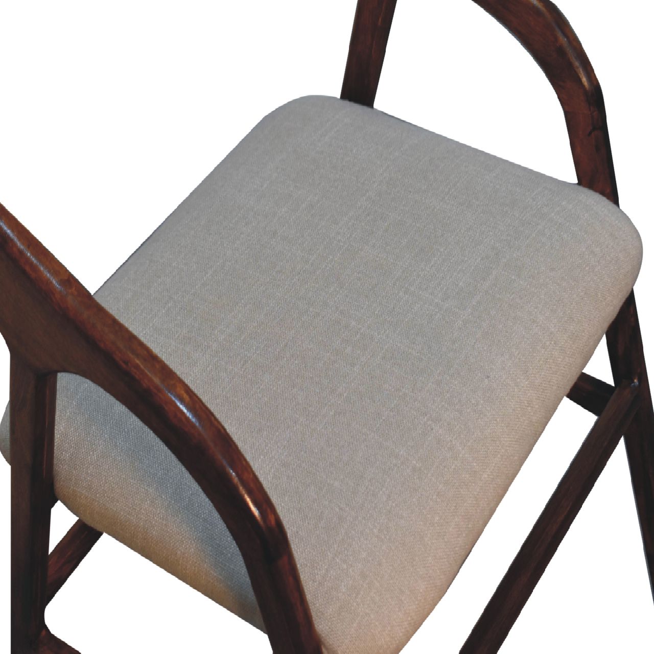 Chestnut Linen Deco Chair