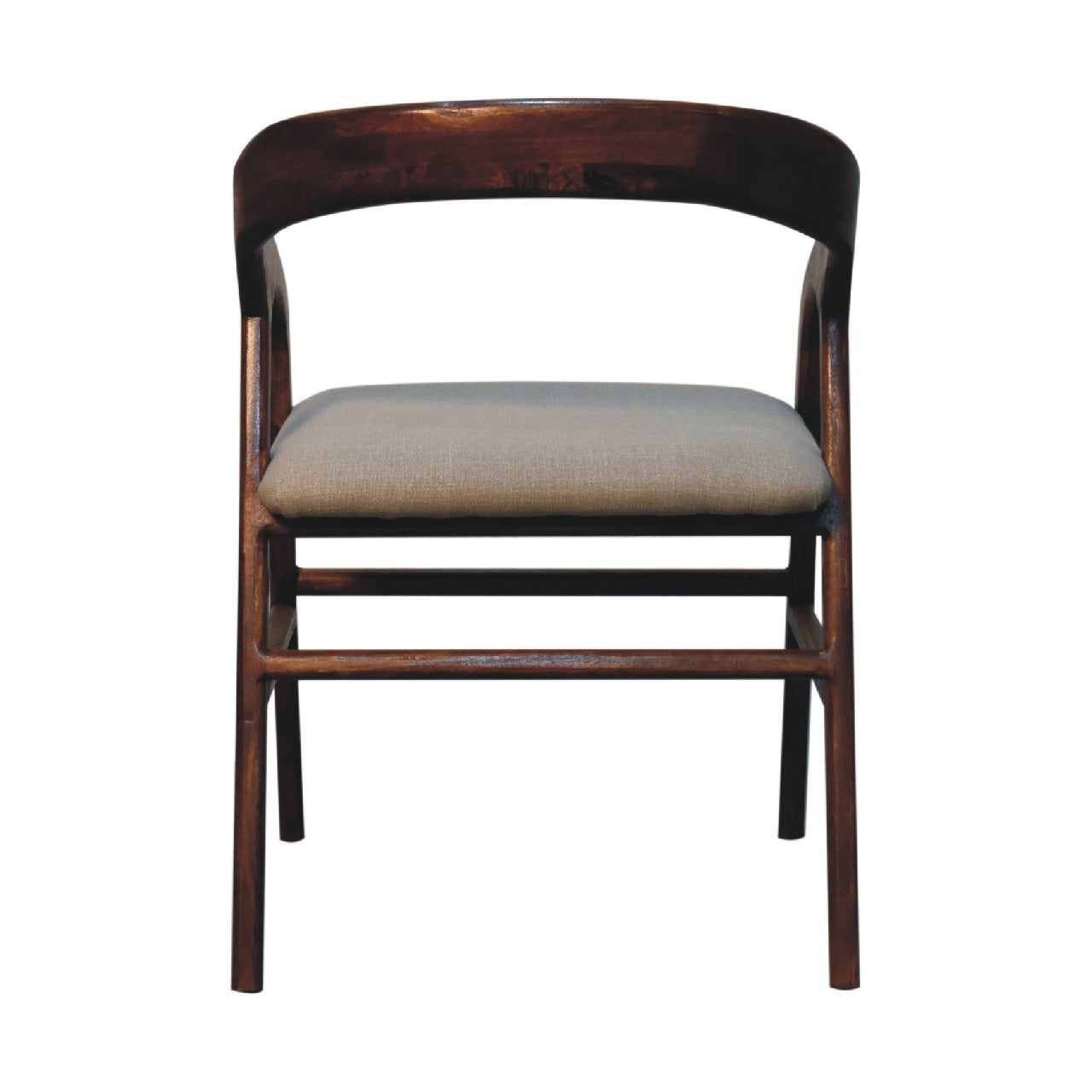 Chestnut Linen Deco Chair