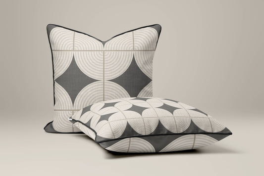 Japandi Scandi Cushion Cover 50cm x 50cm | Neutral Geometric Circle