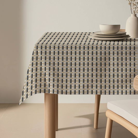 Beige and Black Basketweave Cushion Cover – Modern Contemporary