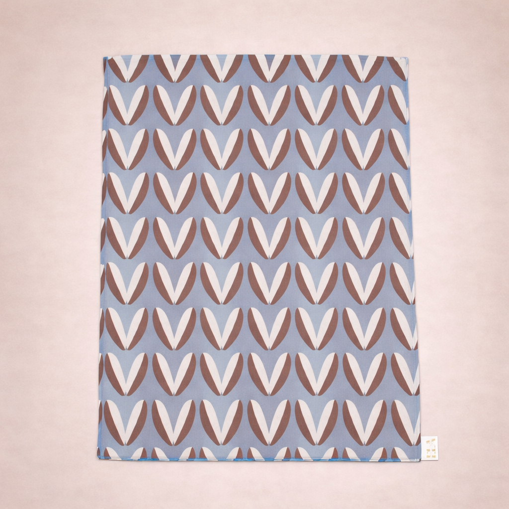 Retro Floral Leaf Plush Velvet Sherpa Throw Blanket