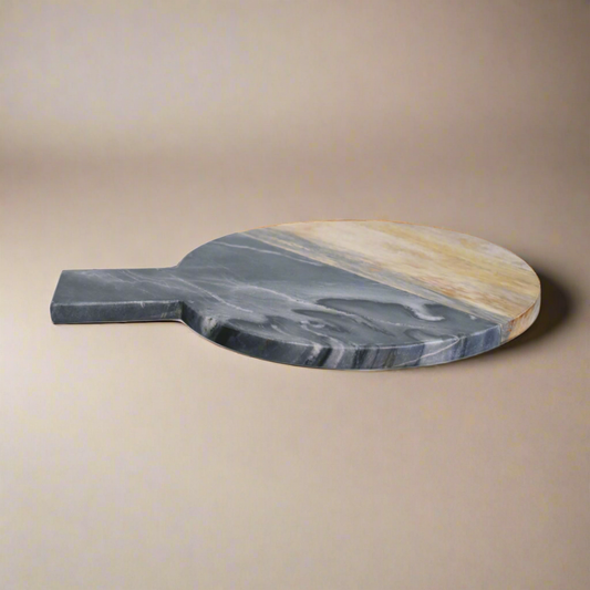 Black Marble, Terrazzo & Mango Wood Round Chopping Board