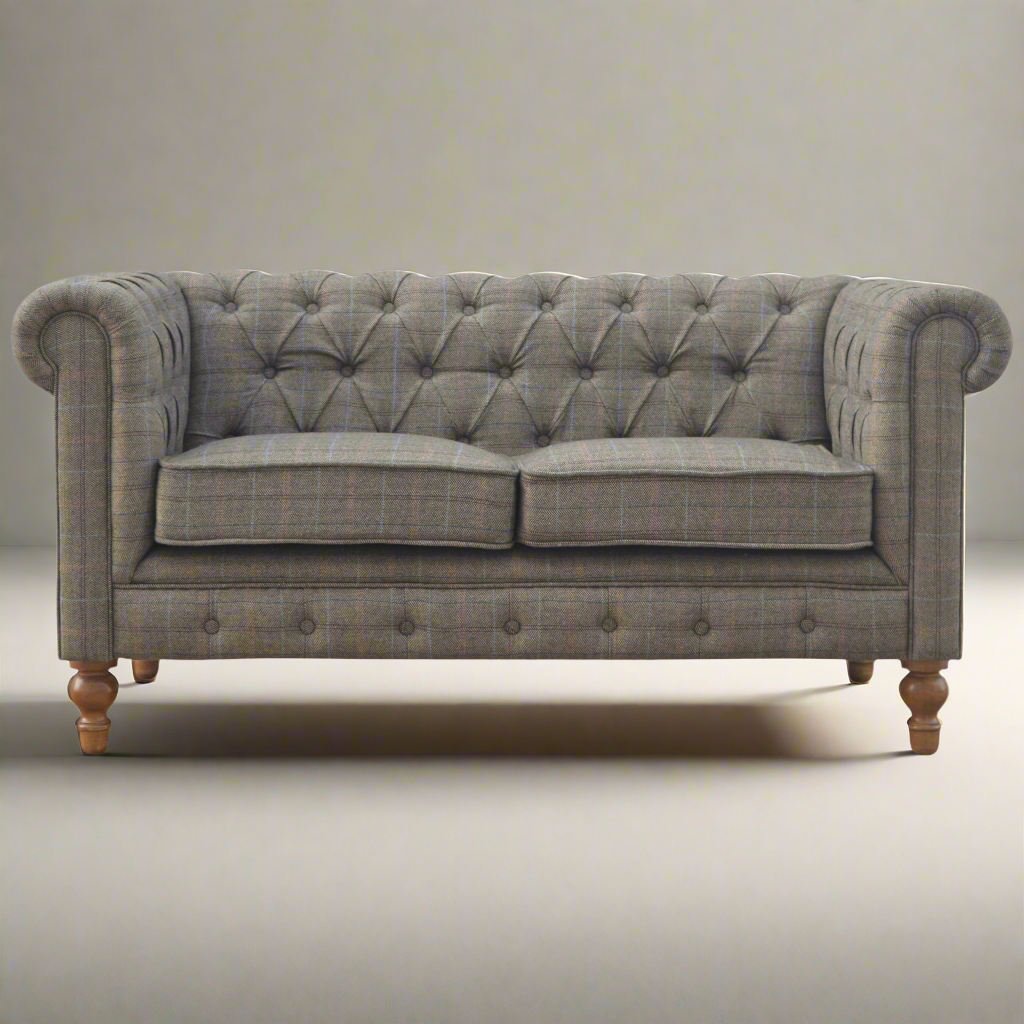 Multi Tweed 2 Seat Chesterfield