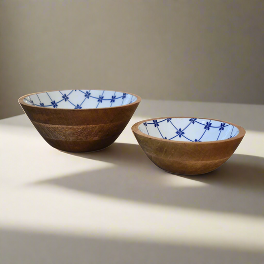 Blue and White Bowl Set of 2