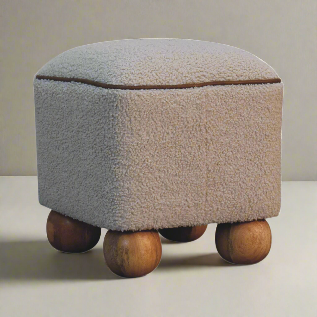 Serenity Footstool with Ball Feet