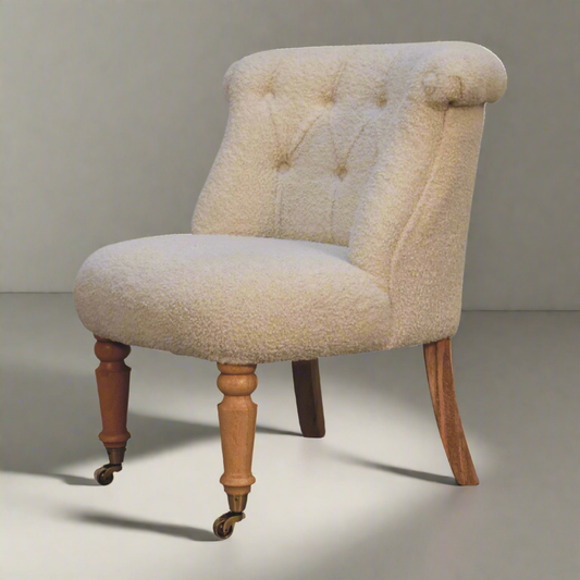 Boucle Cream Accent Chair