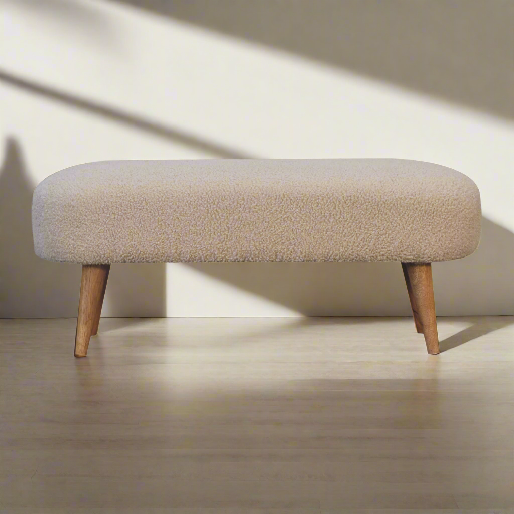 Boucle Hallway Bench