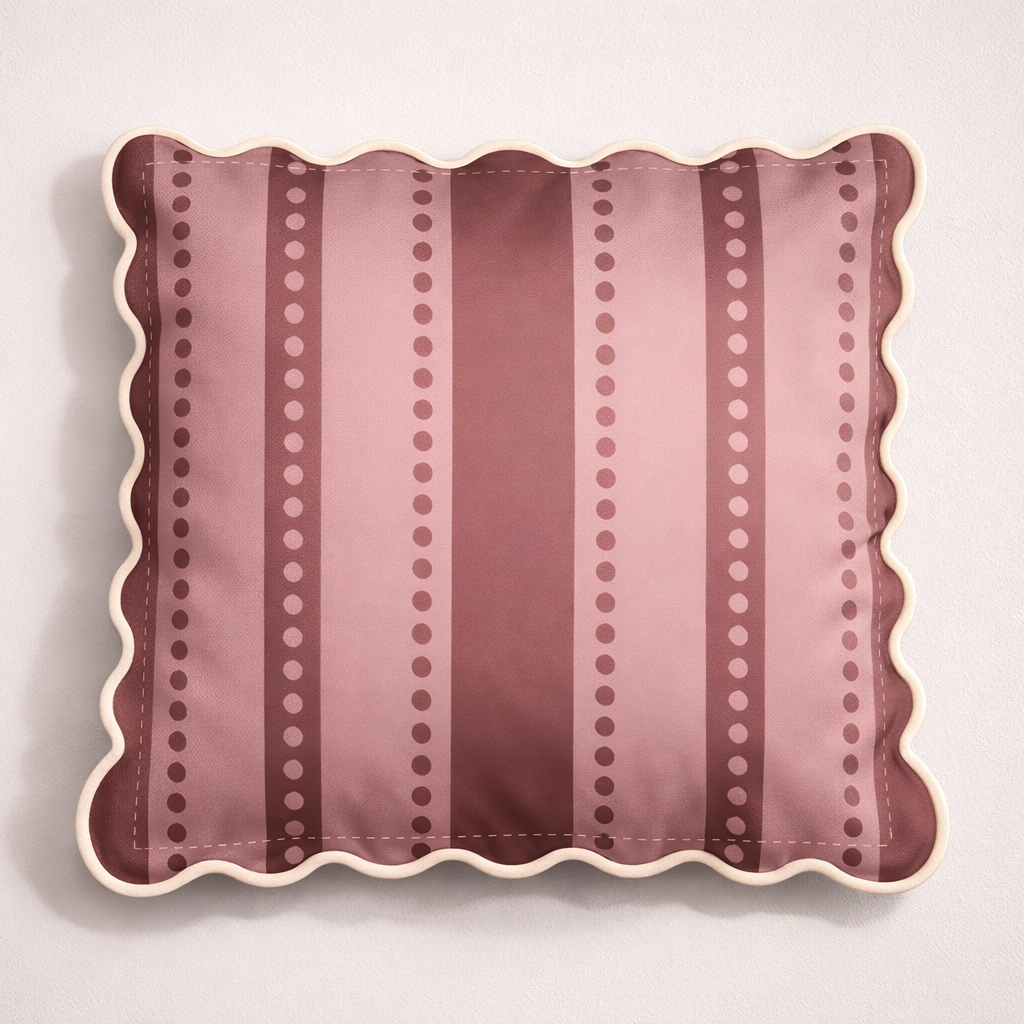 Pink & Red Stripe Peachskin Pillow – 69cm Square Statement Cushion