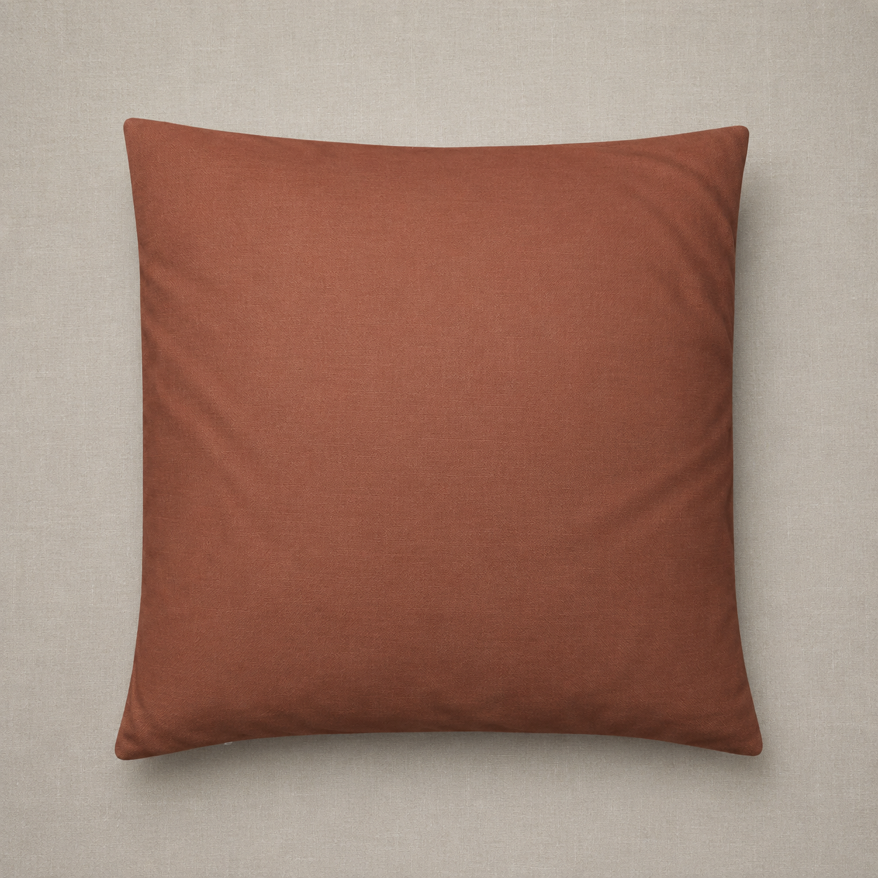 Rust Cotton Linen Cushion Cover
