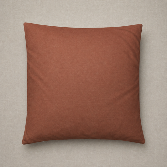 Rust Cotton Linen Cushion Cover