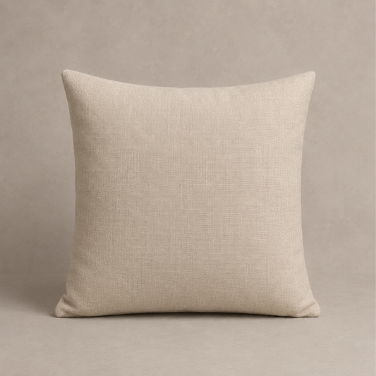 Natural Beige Cotton Linen Cushion Cover