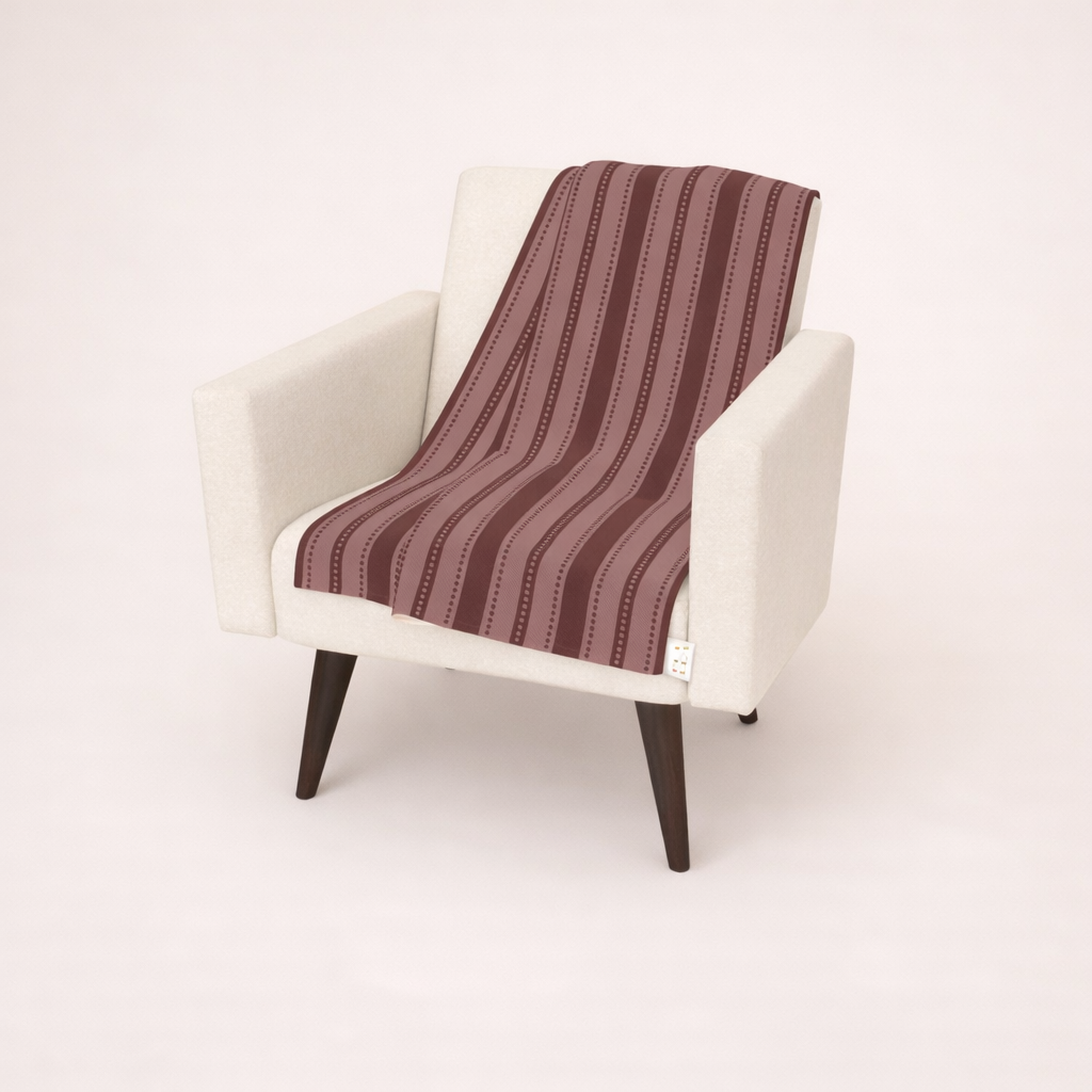 Blush & Pink Stripe Sherpa Fleece Blanket