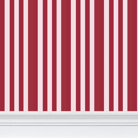 Classic pink stripe wallpaper design