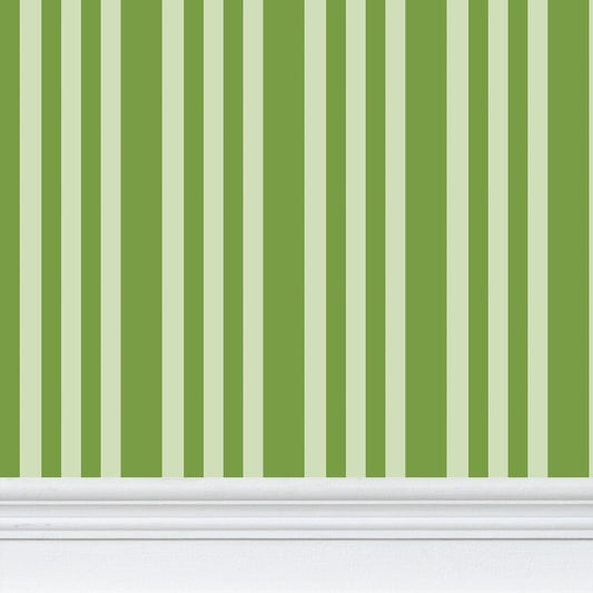 Green stripe wallpaper